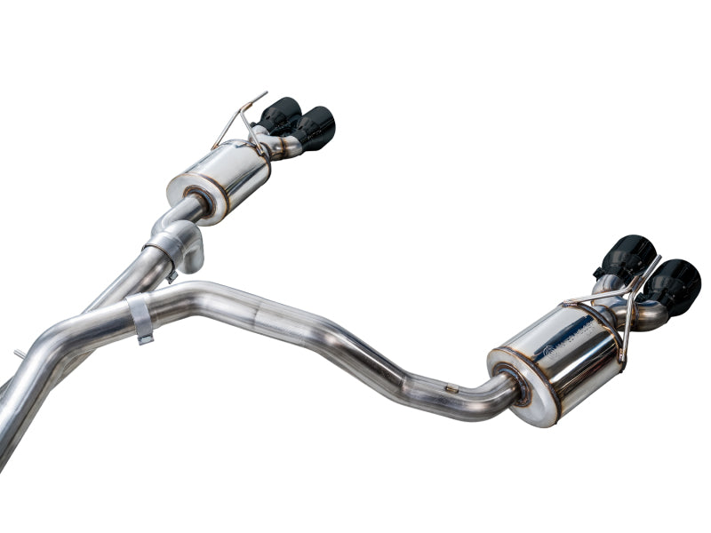 AWE Tuning 2021+ Cadillac Escalade 6.2L ESV 0FG Dual Exit Exhaust System w/ 5in Diamond Blk Tips