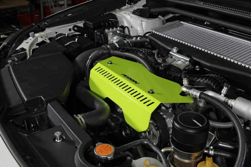 PERRIN 22-26 Subaru WRX Pulley Cover - Neon Yellow (TALL - For Use w/o PERRIN AOS)
