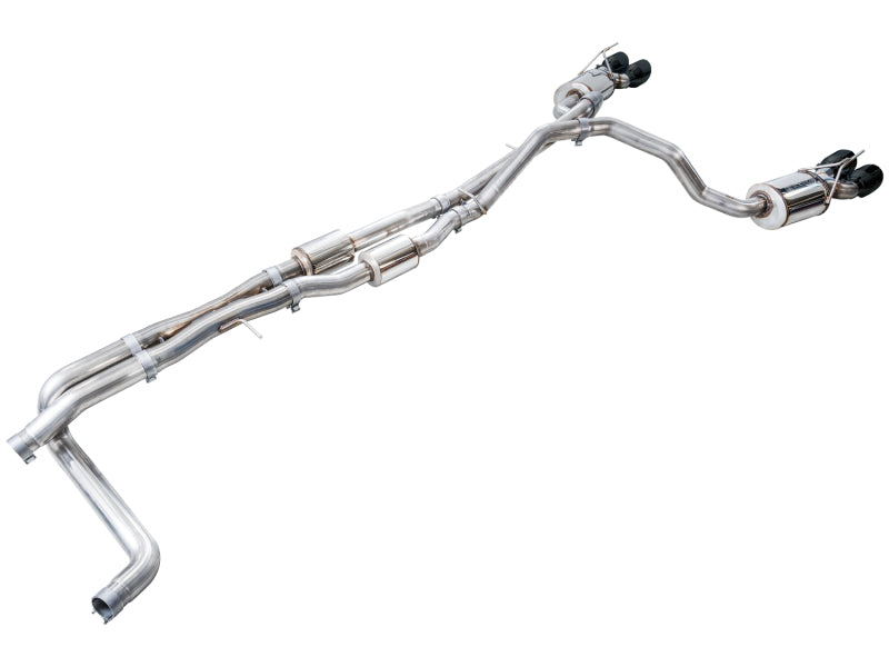 AWE Tuning 2021+ Cadillac Escalade 6.2L 0FG Dual Exit Exhaust System w/ 5in Diamond Blk Tips