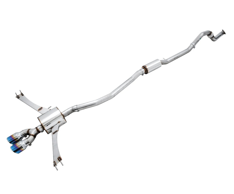 AWE 17-20 Honda Civic Si Touring Edition Dual Vapor Blue Exhaust w/ Front Pipe