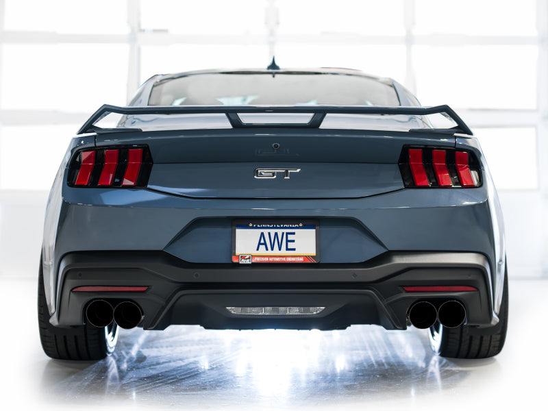 AWE 2024 Ford Mustang GT Fastback S650 RWD SwitchPath Cat-Back Exhaust w/ Quad Diamond Black Tips