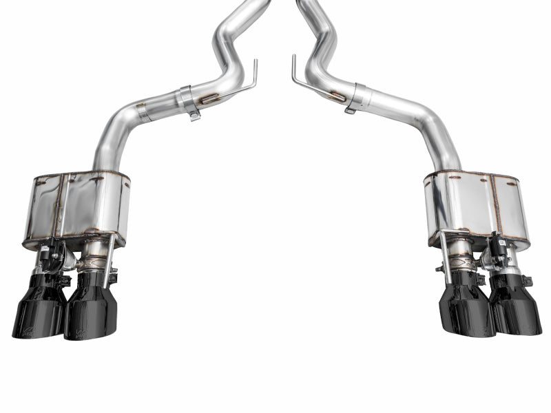 AWE 2024 Ford Mustang GT Fastback S650 RWD SwitchPath Cat-Back Exhaust w/ Quad Diamond Black Tips
