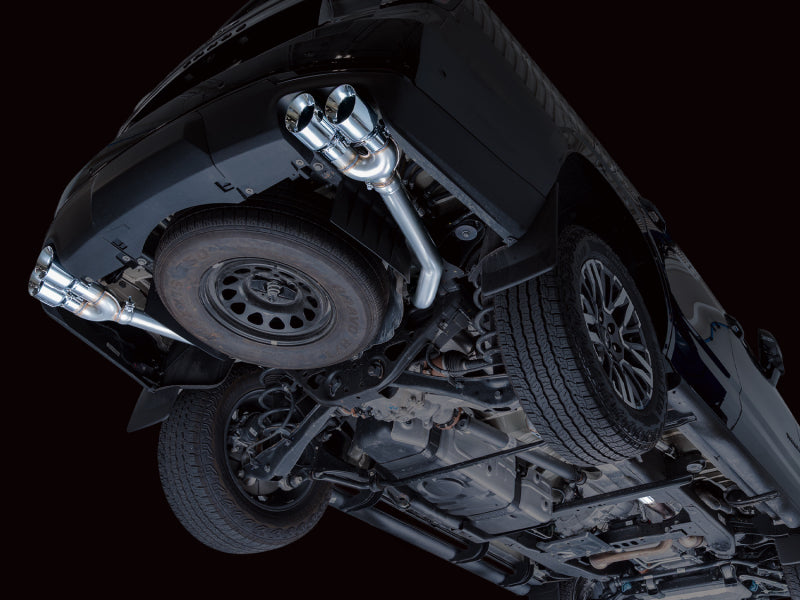 AWE Tuning 2021+ GMC Tahoe/Yukon 5.3L 0FG Split Rear Exit Catback Exhaust - Quad Chrome Silver Tips