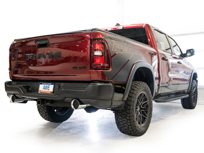 AWE Tuning 2025+ RAM 1500 3.0TT Rebel 0FG Cat-Back Exhaust w/ Chrome Silver Tips