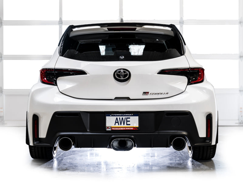 AWE Tuning 23-24 Toyota GR Corolla Touring Edition Cat-Back Exhaust - Chrome Silver Tips