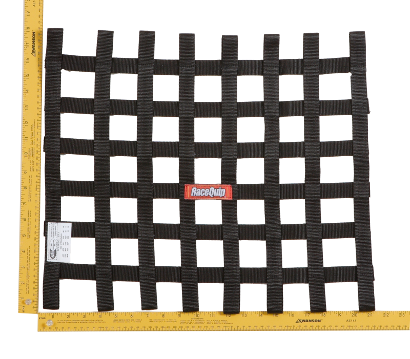 RaceQuip Black 18 X 21 SFI Ribbon Net