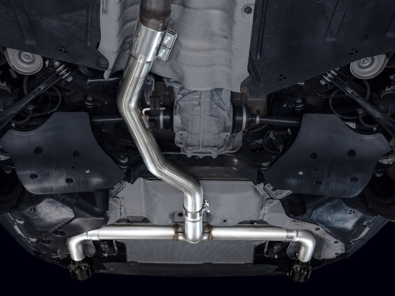 AWE Tuning 19-23 BMW 330i / 21-23 BMW 430i Base G2X Track Edition Axle-Back Exhaust - Diamond Black