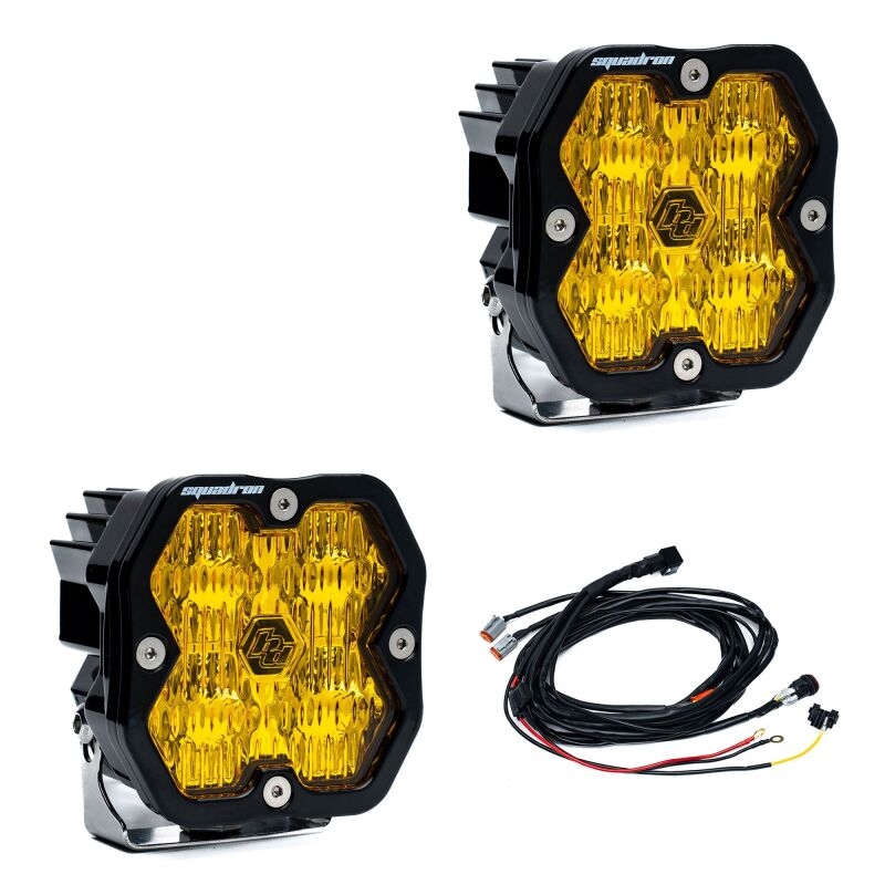 Baja Designs Squadron 2.0 Sport LED Wide Cornering (Pair) - Baja Amber