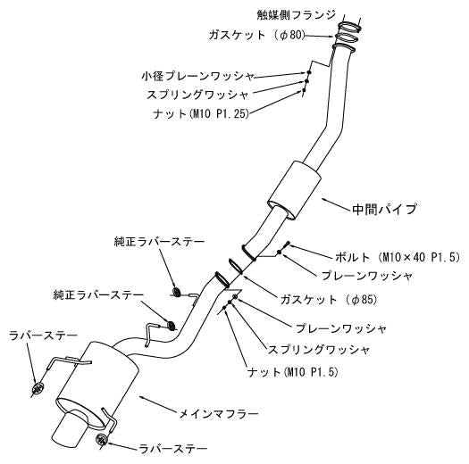 HKS SUPER TURBO MUFFLER BNR34 RB26DETT