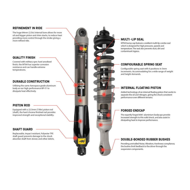 ARB OME MT64 Shock Prado 150 Rear Med