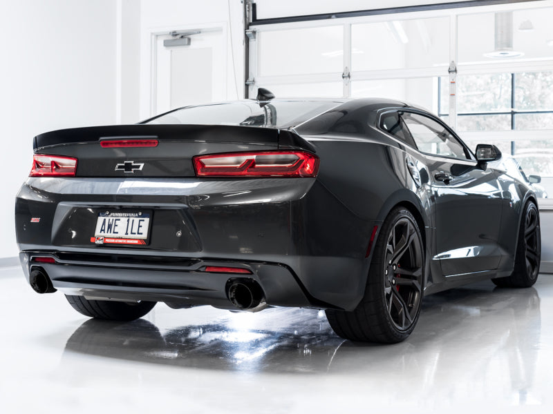 AWE Tuning 16-19 Chevrolet Camaro SS Axle-Back Exhaust - Touring Edition (Diamond Black Tips)