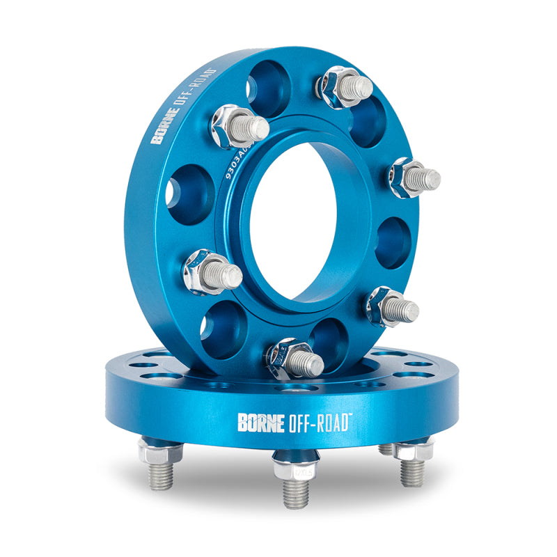 Mishimoto Wheel Spacers - 6x139.7 - 78.1 - 25mm - M14x1.5 - Blue