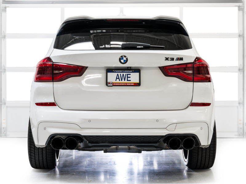 AWE Tuning 20-25 BMW X3 M/M Comp (F97) AWD SwitchPath Axle-Back Exhaust - Diamond Black Tips