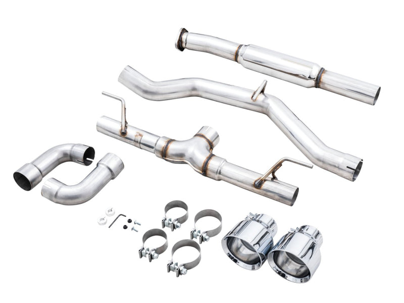 AWE Tuning Subaru BRZ/ Toyota GR86/ Toyota 86 Track Edition Cat-Back Exhaust- Chrome Silver Tips
