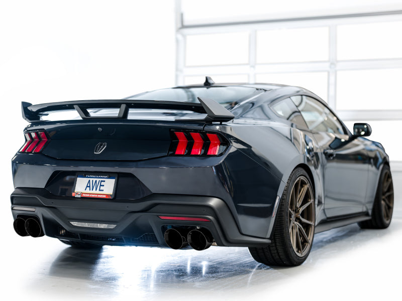 AWE 2024 Ford Mustang Dark Horse S650 RWD SwitchPath Cat-Back Exhaust w/ Quad Diamond Black Tips
