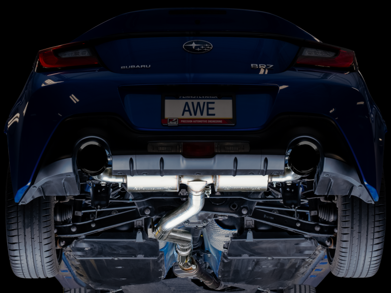 AWE Tuning Subaru BRZ/ Toyota GR86/ Toyota 86 Touring Edition Cat-Back Exhaust- Diamond Black Tips