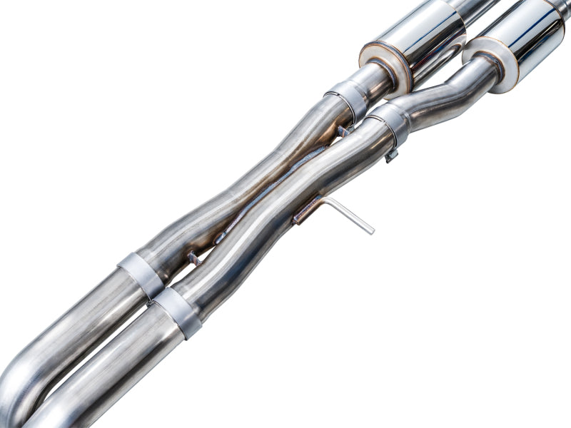 AWE Tuning 2021+ Cadillac Escalade 6.2L 0FG Dual Exit Exhaust System w/ 5in Diamond Blk Tips
