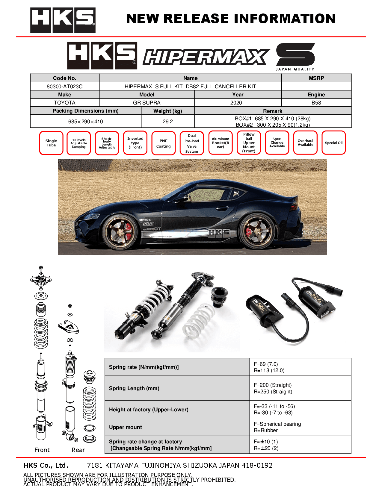 HKS HIPERMAX S DB42/22 FULL KIT CANCELLERSET