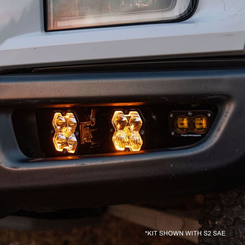 Baja Designs 17-20 Ford Raptor Squadron Sport 2.0/S2 Fog Pocket Kit (Multi Patterns) - Clear