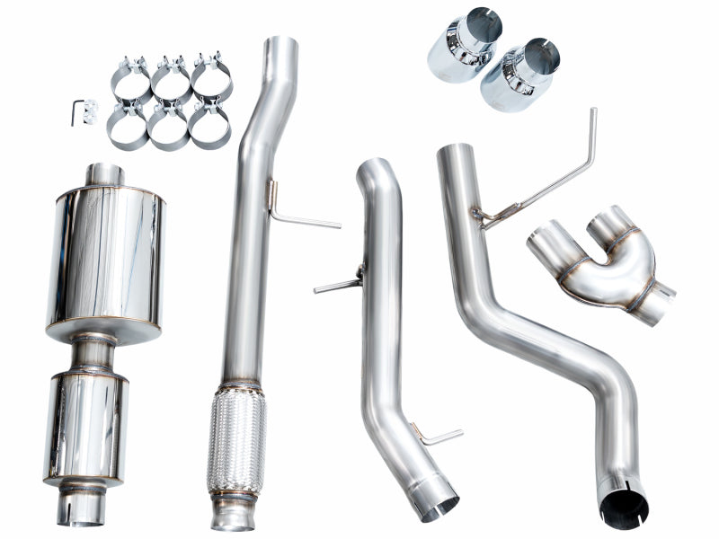 AWE Tuning 2021+ GMC Suburban/Yukon XL 5.3L 0FG Side Exit Catback Exhaust - Chrome Silver Tips