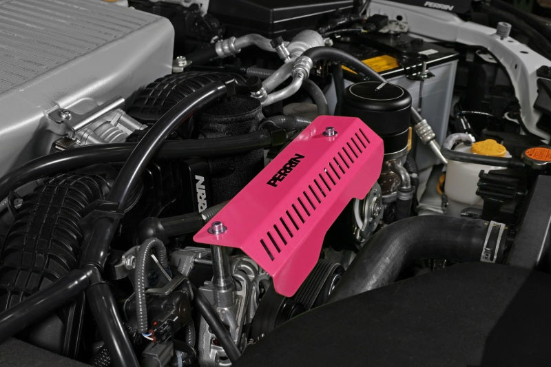 PERRIN 22-26 Subaru WRX Pulley Cover - Hyper Pink (SHORT - For Use w/PERRIN AOS)
