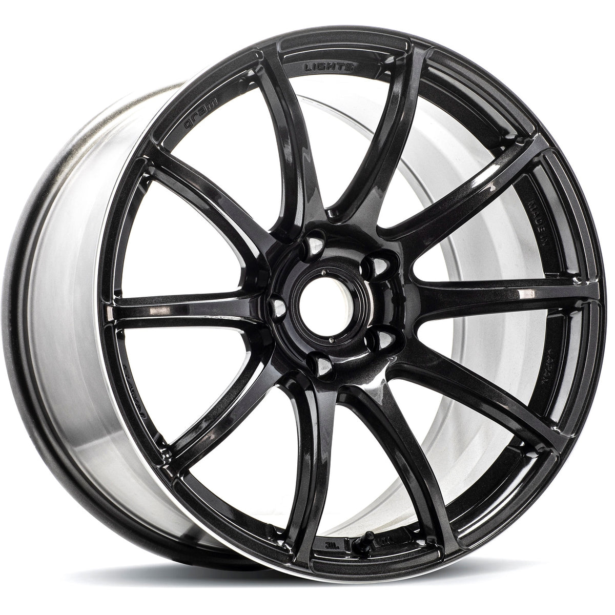RAYS WHEELS 57TRANSCEND 18x9.5 5-114.3 +38ET (SUPER DARK GUNMETAL / RIM DC) (H8)