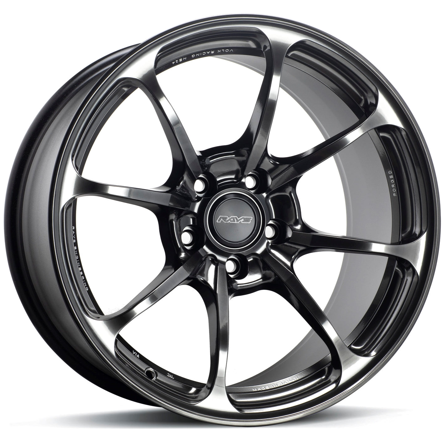 VOLK RACING NE24 18x9.5 5-114.3 +38ET (SHINING BLACK METAL) (HM)
