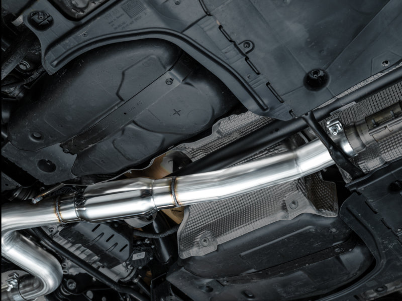 AWE Tuning MK8 Volkswagen Golf R 3in Track Edition Quad Exhaust - Diamond Black Tips