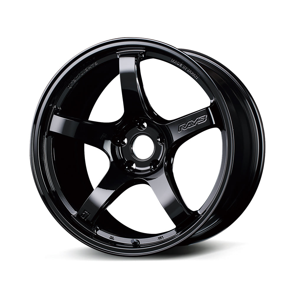 RAYS WHEELS 57CR 17x9.0 5-100 +38ET (GLOSSY BLACK) (GX)