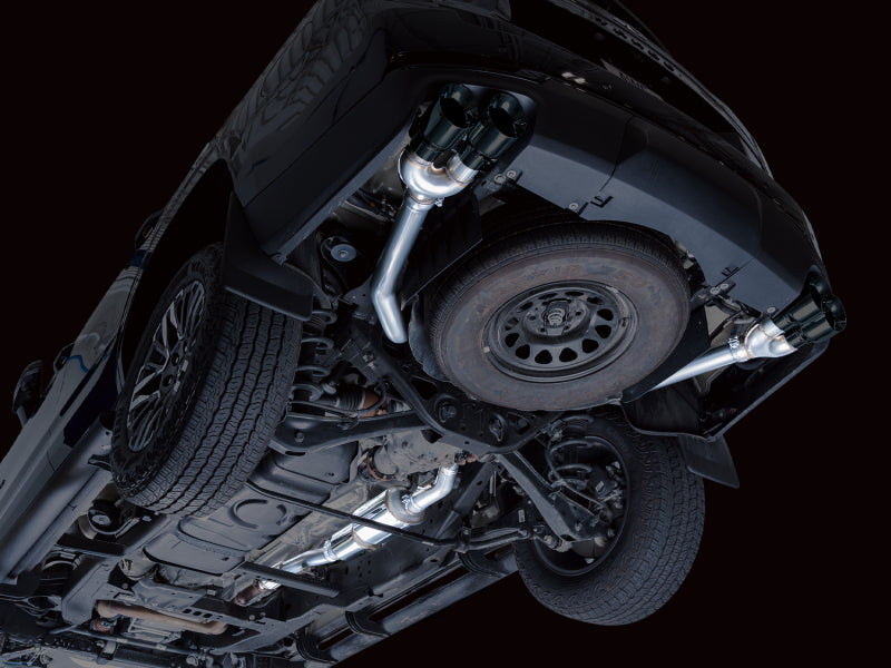 AWE Tuning 2021+ GMC Suburban/Yukon XL 5.3L 0FG Split Rear Exit Catback - Quad Diamond Blk Tips