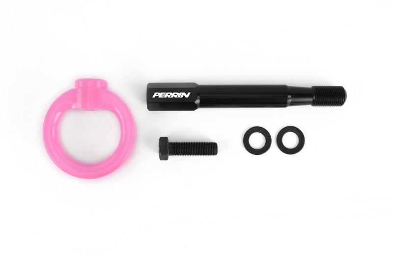 PERRIN 15-21 Subaru WRX/STI / 24-26 Crosstrek / 25-26 Forester Tow Hook Kit (Rear) -  Hyper Pink