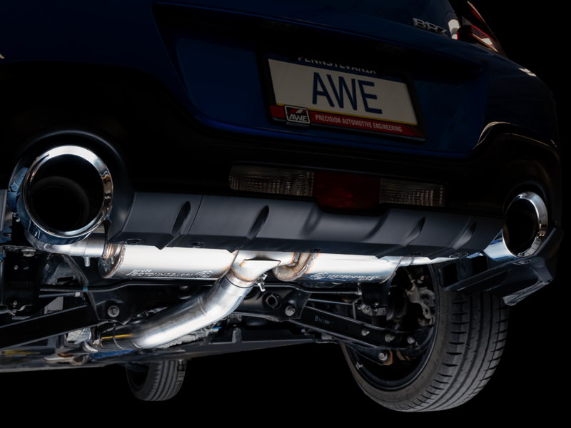 AWE Tuning Subaru BRZ/ Toyota GR86/ Toyota 86 Touring Edition Cat-Back Exhaust- Chrome Silver Tips