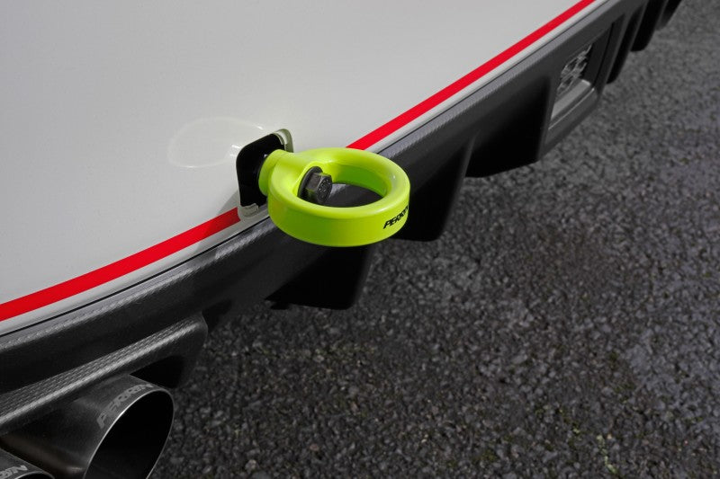PERRIN 15-21 Subaru WRX/STI / 24-26 Crosstrek / 25-26 Forester Tow Hook Kit (Rear) - Neon Yellow