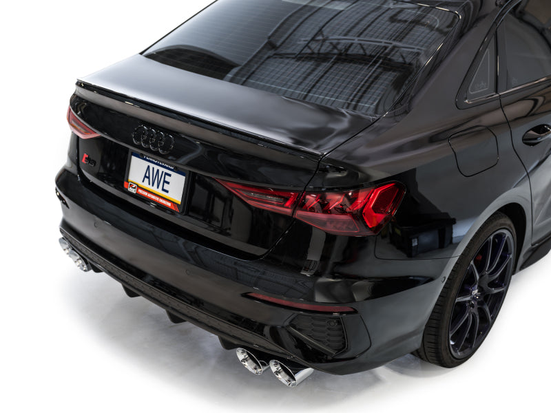 AWE Tuning 22-24 Audi 8Y S3 Touring Edition Exhaust - Chrome Silver Tips