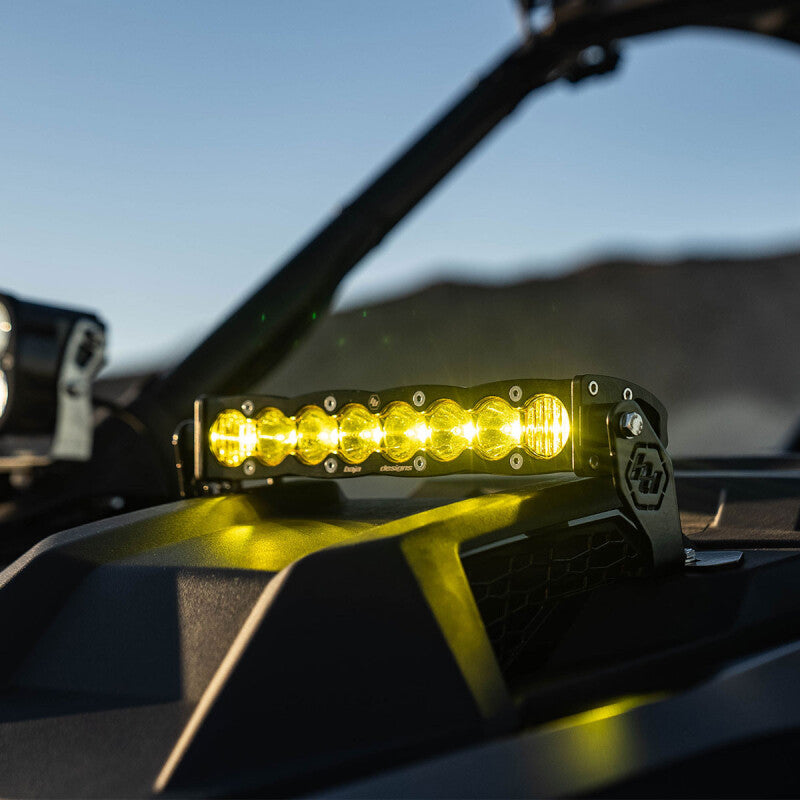 Baja Designs Polaris Pro-R S8 10in Hood Mount Kit - Amber