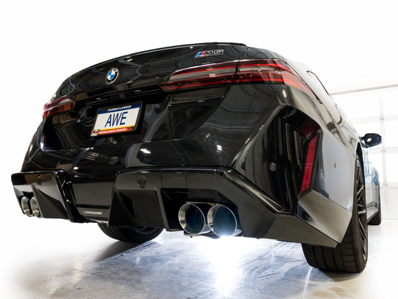 AWE Tuning BMW G90/G99 M5 Track Edition Cat-Back Exhaust - Chrome Silver Tips