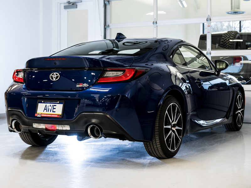 AWE Tuning Subaru BRZ/ Toyota GR86/ Toyota 86 Touring Edition Cat-Back Exhaust- Chrome Silver Tips
