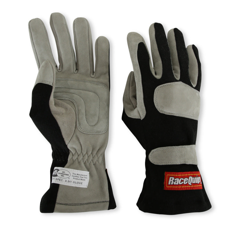 RaceQuip Black 1-Layer SFI-1 Glove - Medium