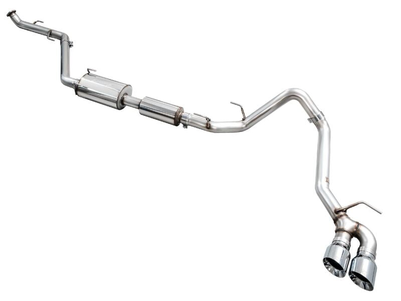 AWE Tuning Exhaust for 4th Gen Toyota Tacoma Dual Chrome Silver Tips