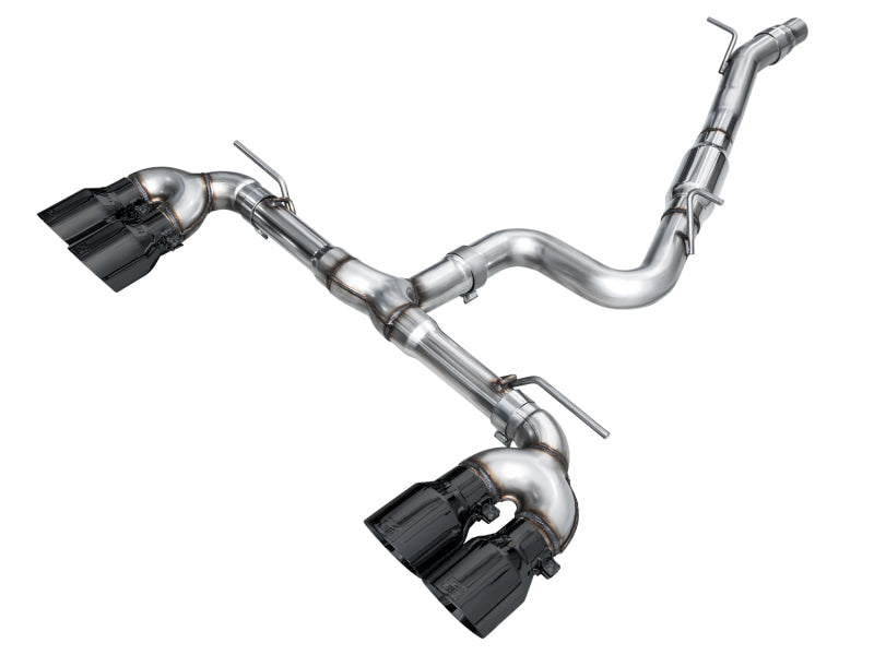 AWE Tuning MK8 Volkswagen Golf R 3in Track Edition Quad Exhaust - Diamond Black Tips