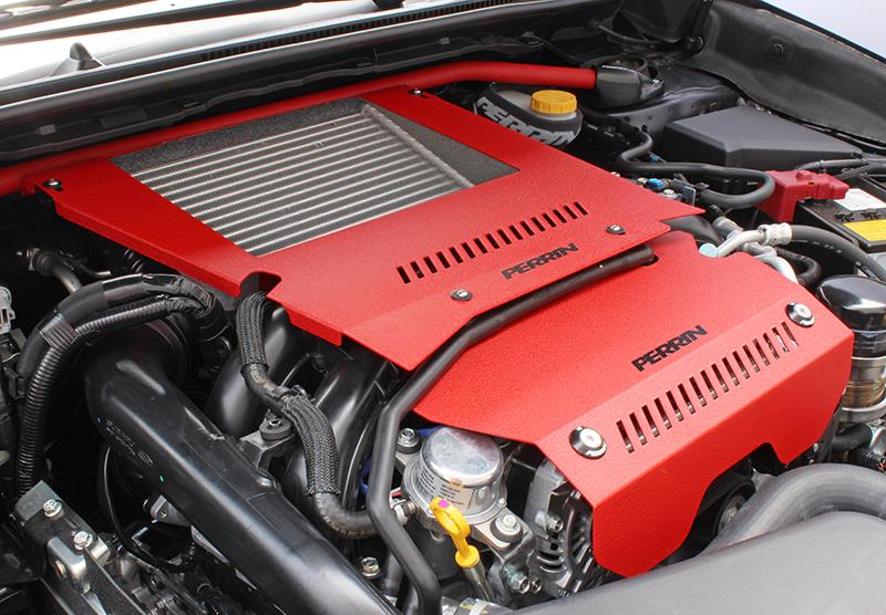 PERRIN 15-21 Subaru WRX Engine Cover Kit (Intercooler & Pulley Covers Incl.) - Red