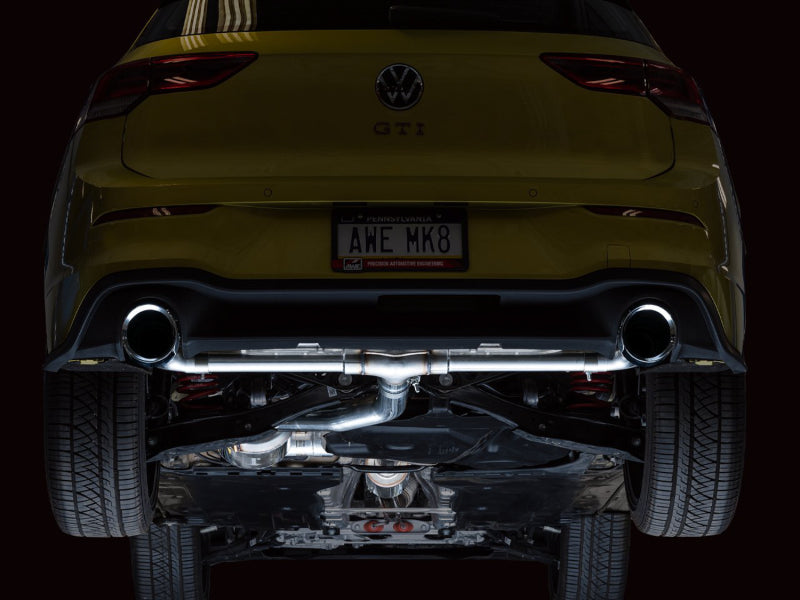 AWE Tuning 2022 VW GTI MK8 Touring Edition Exhaust - Chrome Silver Tips