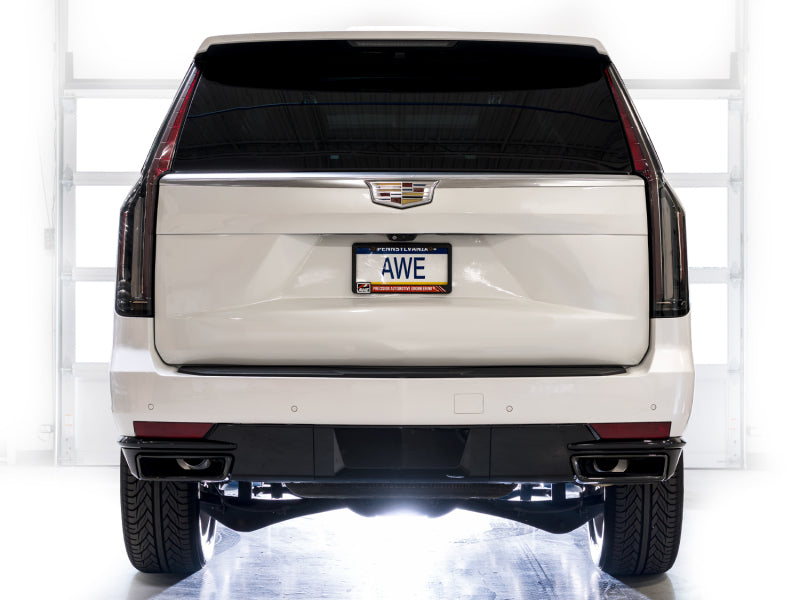 AWE Tuning 2021+ Cadillac Escalade 6.2L 0FG Dual Exit Exhaust System (Reuses OE Tips)