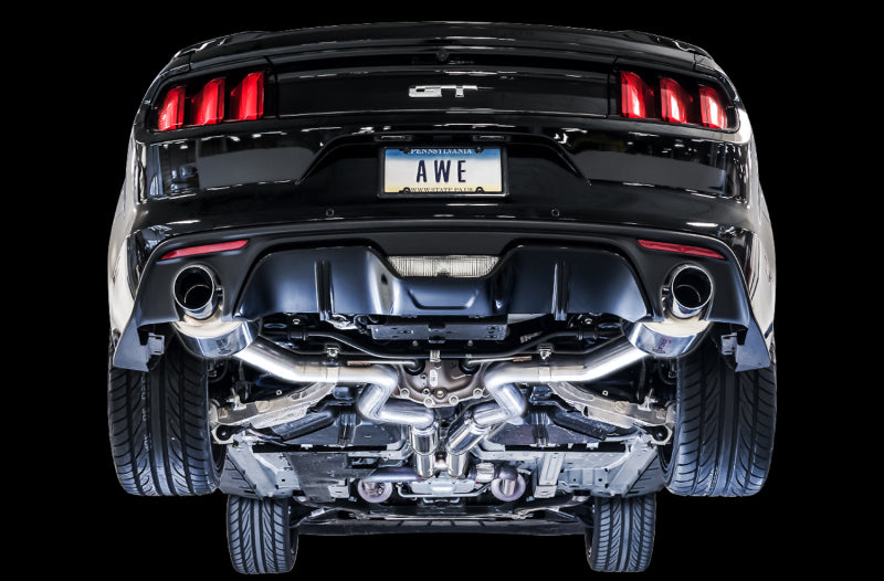 AWE Tuning S550 Mustang GT Cat-Back Exhaust - Touring Edition (Chrome Silver Tips)