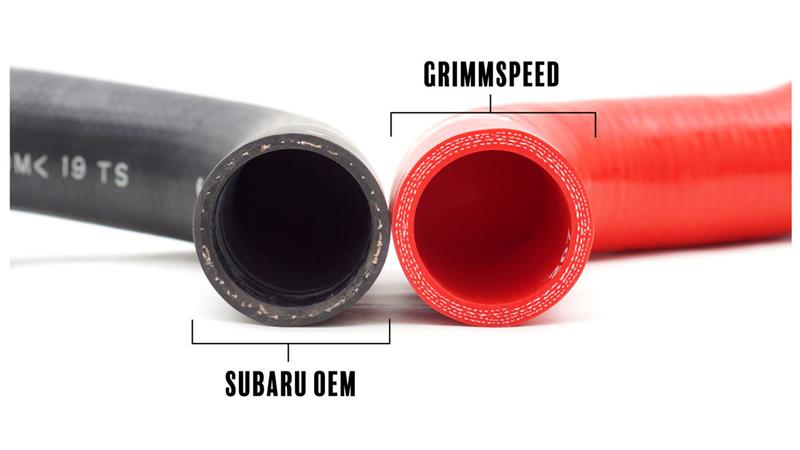 GrimmSpeed 04-08 Subaru Forester XT Radiator Hose Kit - Red