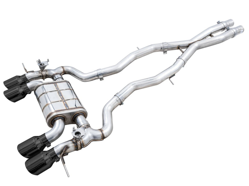 AWE Tuning SwitchPath Cat-Back Exhaust for BMW G8X M3/M4 - Diamond Black Tips