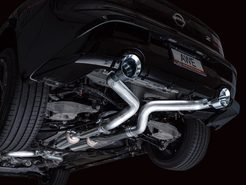 AWE Tuning 2023 Nissan Z RZ34 RWD Track Edition Cat-Back Exhaust System w/ Chrome Silver Tips