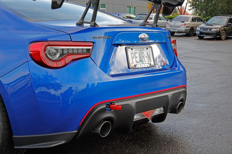 PERRIN 13-26 Subaru BRZ / 13-20 Scion FRS & Toyota 86 / 22-26 GR86 Tow Hook Kit (Rear) - Red
