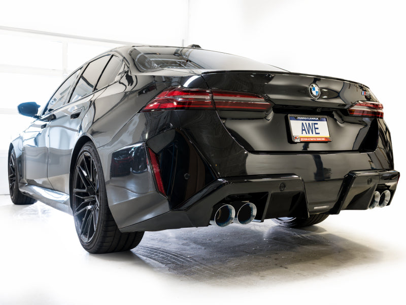AWE Tuning BMW G90/G99 M5 Track Edition Cat-Back Exhaust - Chrome Silver Tips