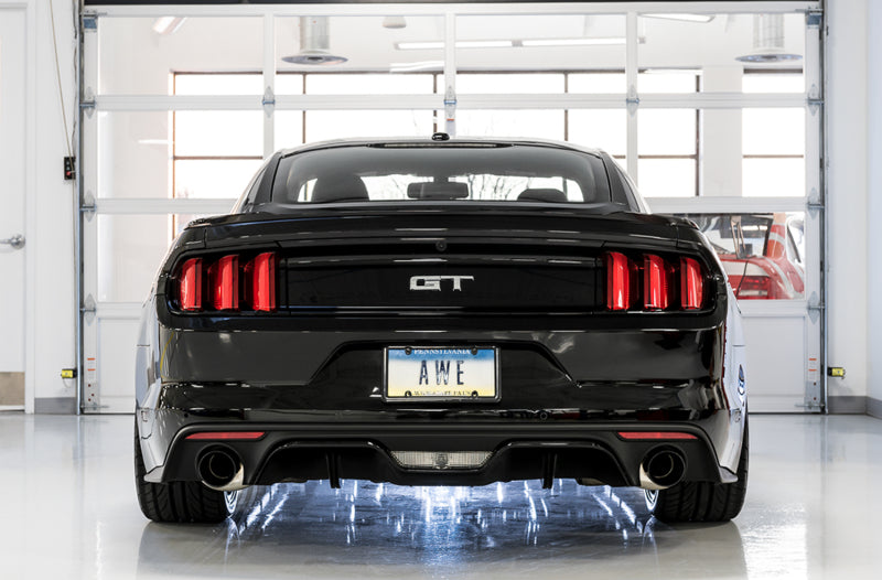 AWE Tuning S550 Mustang GT Cat-Back Exhaust - Touring Edition (Diamond Black Tips)